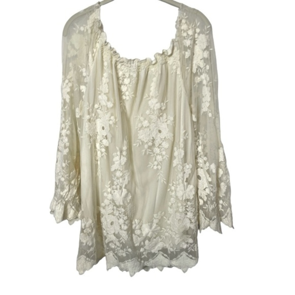 Fifilles Paris Ivory Romantic French Lace Cottagecore Size M,  Pit to pit is 23”